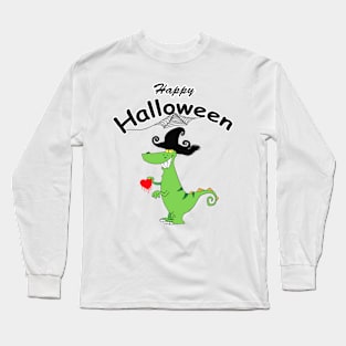 Happy Halloween.Dinosaur Long Sleeve T-Shirt